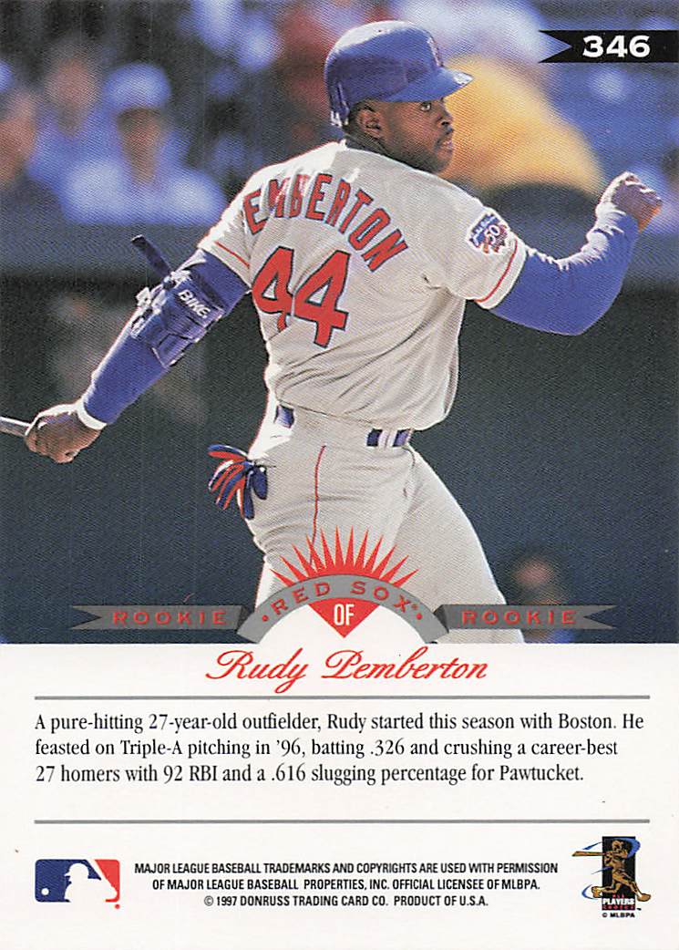 1997 Leaf Baseball Rudy Pemberton #346