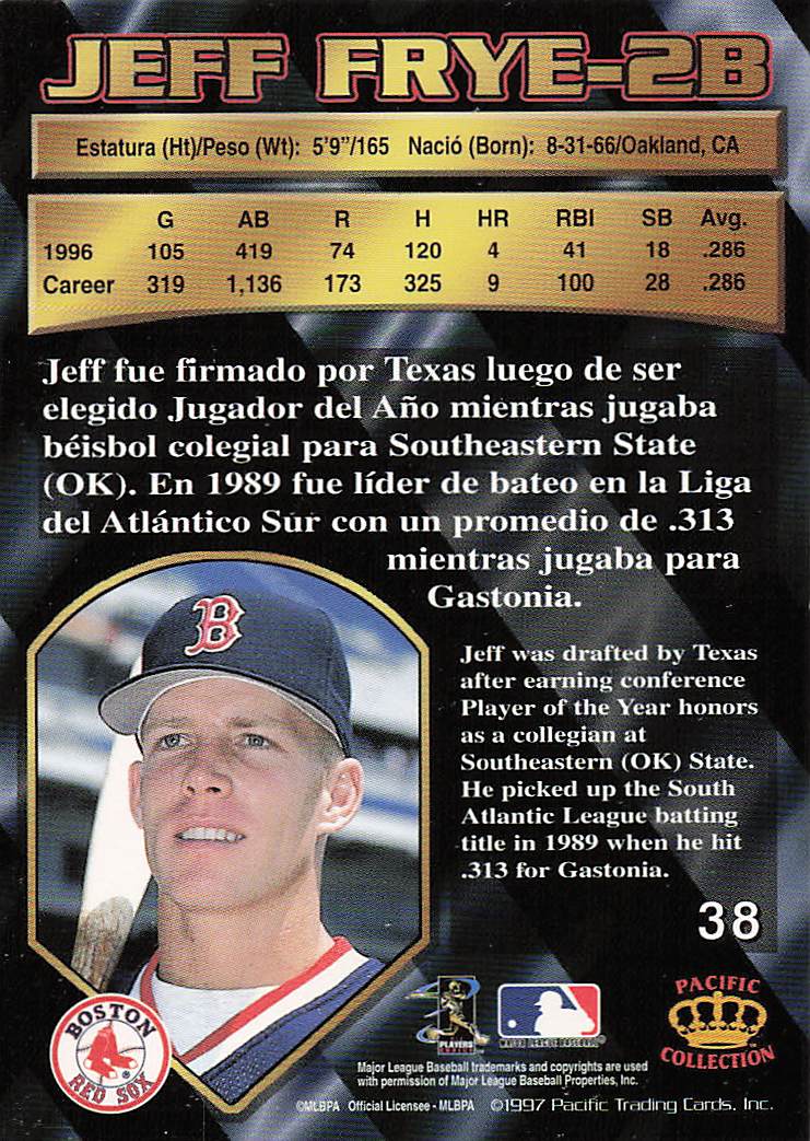 1997 Pacific Crown Collection Baseball Jeff Frye #38