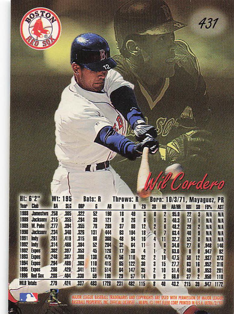 1997 Ultra Baseball Wil Cordero #431