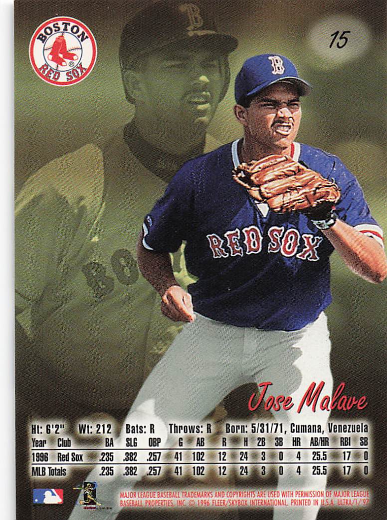 1997 Ultra Baseball Jose Malave #15