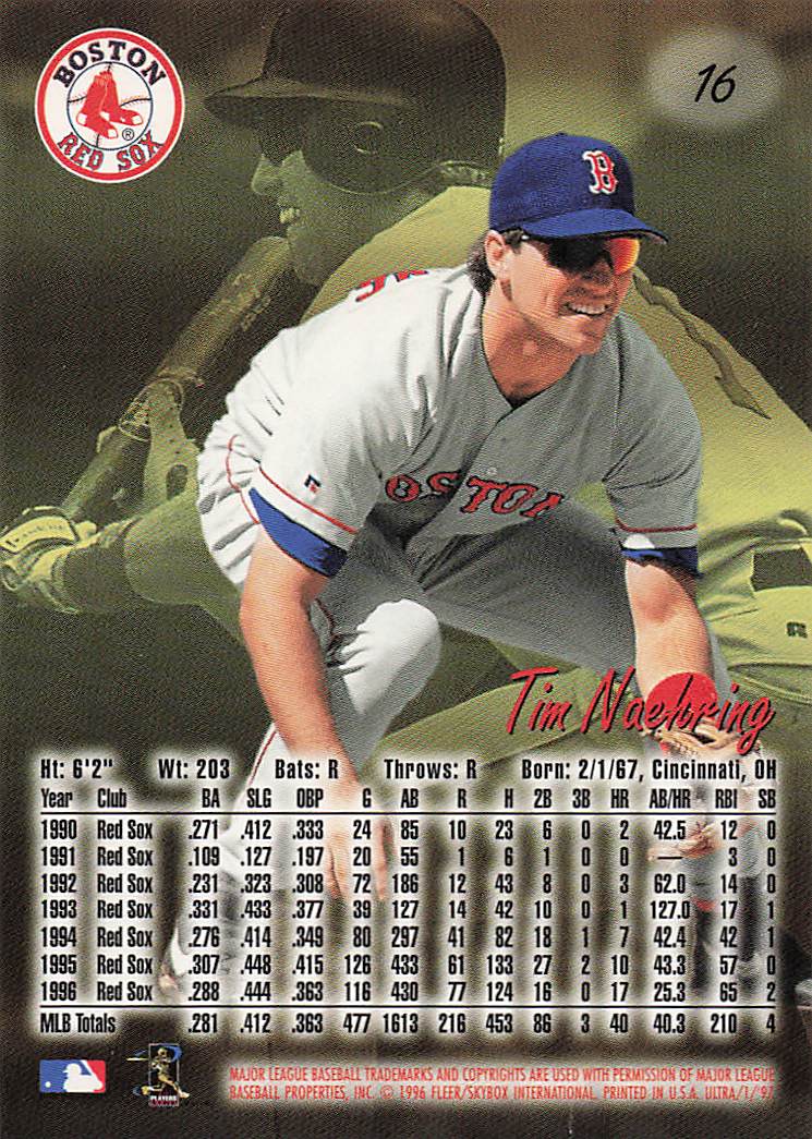1997 Ultra Baseball Tim Naehring #16