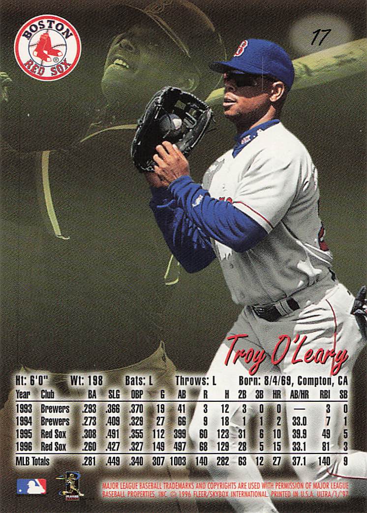 1997 Ultra Baseball Troy O'Leary #17