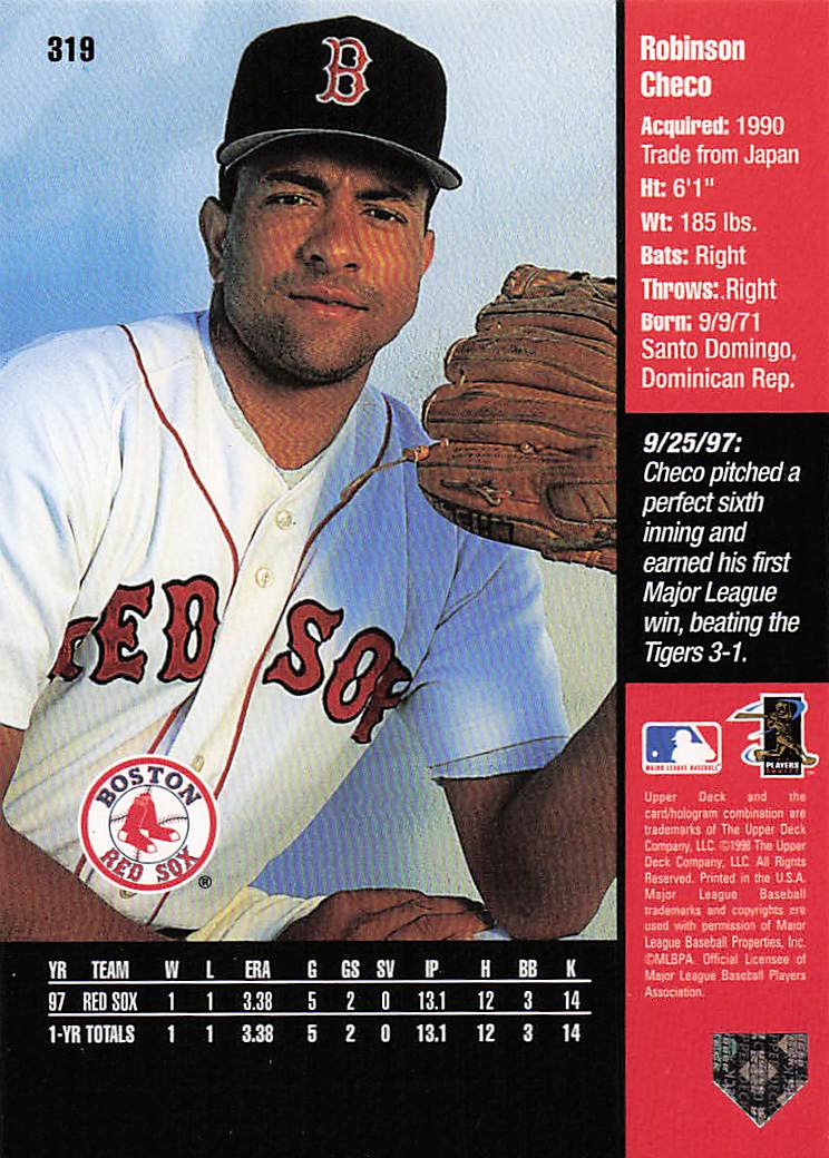 1998 Upper Deck Baseball Robinson Checo #319