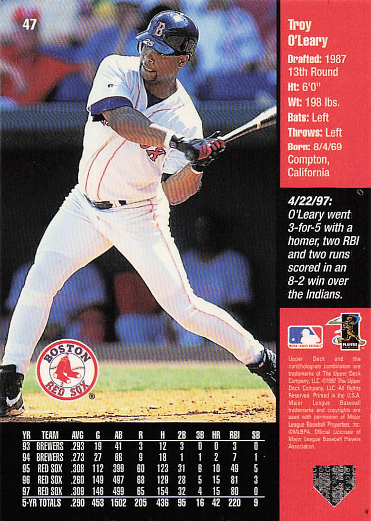 1998 Upper Deck Baseball Troy O'Leary #47