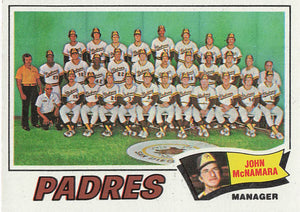1977 Topps Baseball San Diego Padres / John McNamara TC, MGR, CL #134