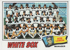 1977 Topps Baseball Chicago White Sox / Bob Lemon TC, MGR, CL #418