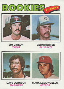 1977 Topps Jim Gideon / Leon Hooten / Dave Johnson / Mark Lemongello #478 Rookie