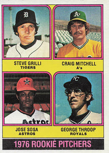 1976 Topps Steve Grilli / Craig Mitchell / Jose Sosa / George Throop #591 Rookie