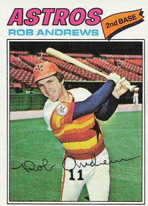1977 Topps Baseball Rob Andrews #209