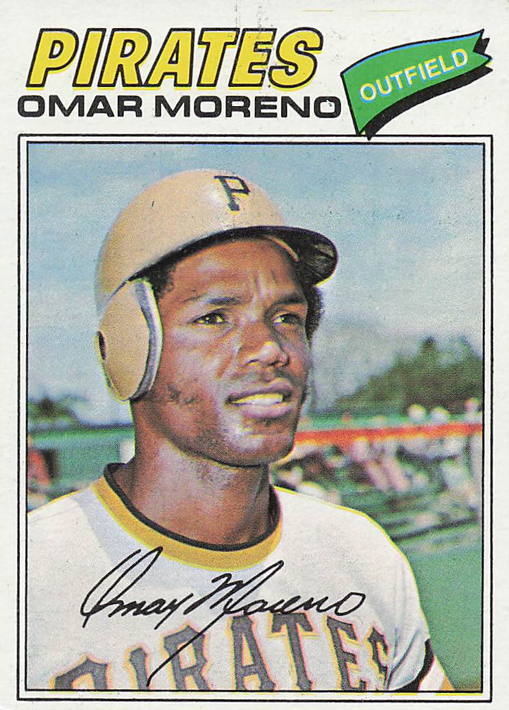 1977 Topps Baseball Omar Moreno #104 Rookie