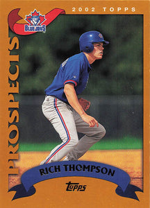 2002 Topps Baseball Rich Thompson #689 Rookie