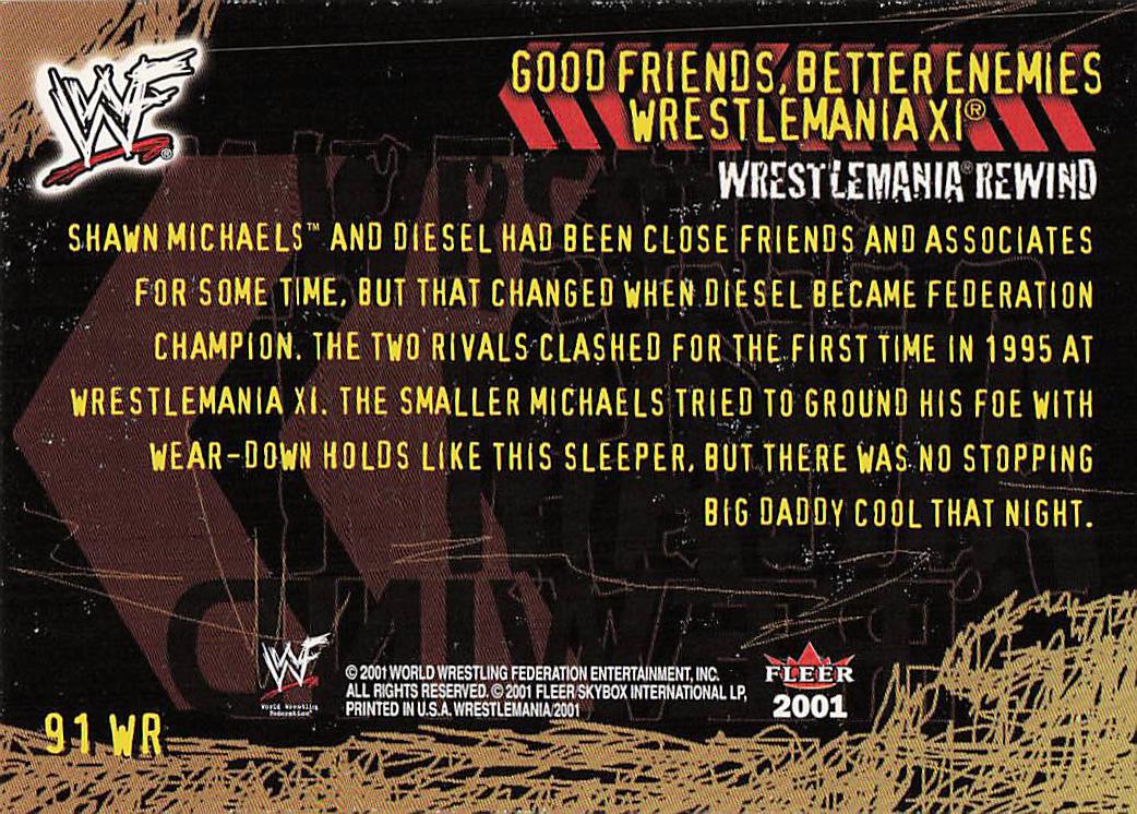 2001 Fleer WWF Wrestlemania Wrestling Good Friends Better Enemies #91