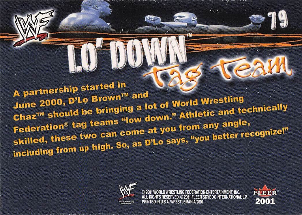2001 Fleer WWF Wrestlemania Wrestling Championship Gold Low Down #79