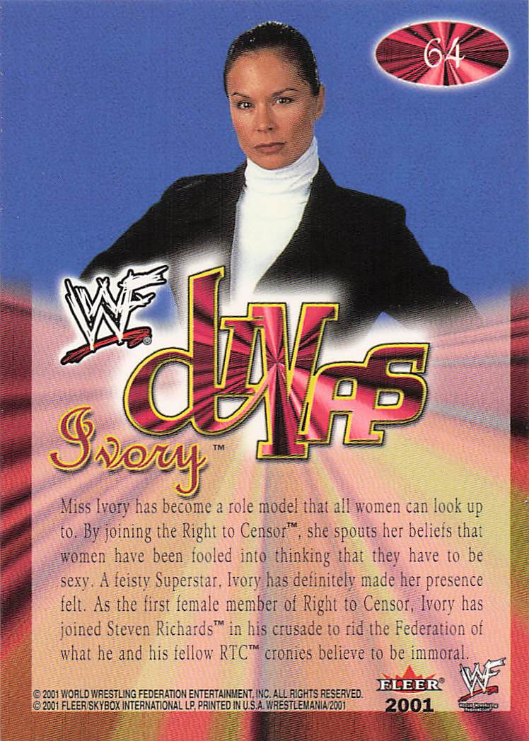 2001 Fleer WWF Wrestlemania Wrestling Ivory #64