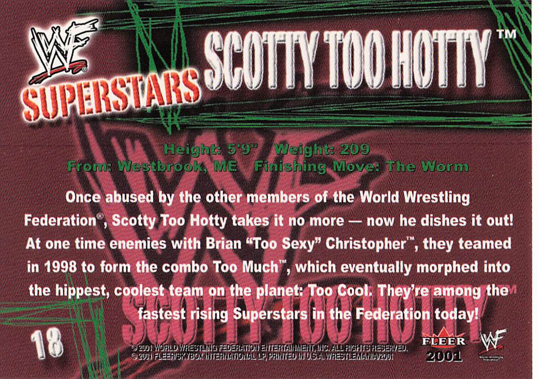 2001 Fleer WWF Wrestlemania Wrestling Scotty 2 Hotty #18