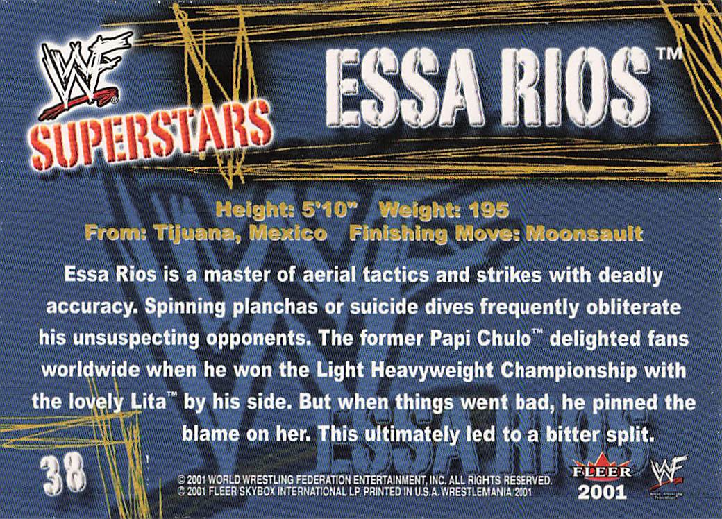 2001 Fleer WWF Wrestlemania Wrestling Essa Rios #38