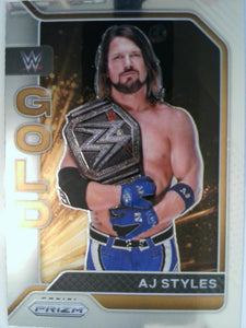 2022 Panini Prizm WWE Wrestling WWE Gold AJ Styles #20