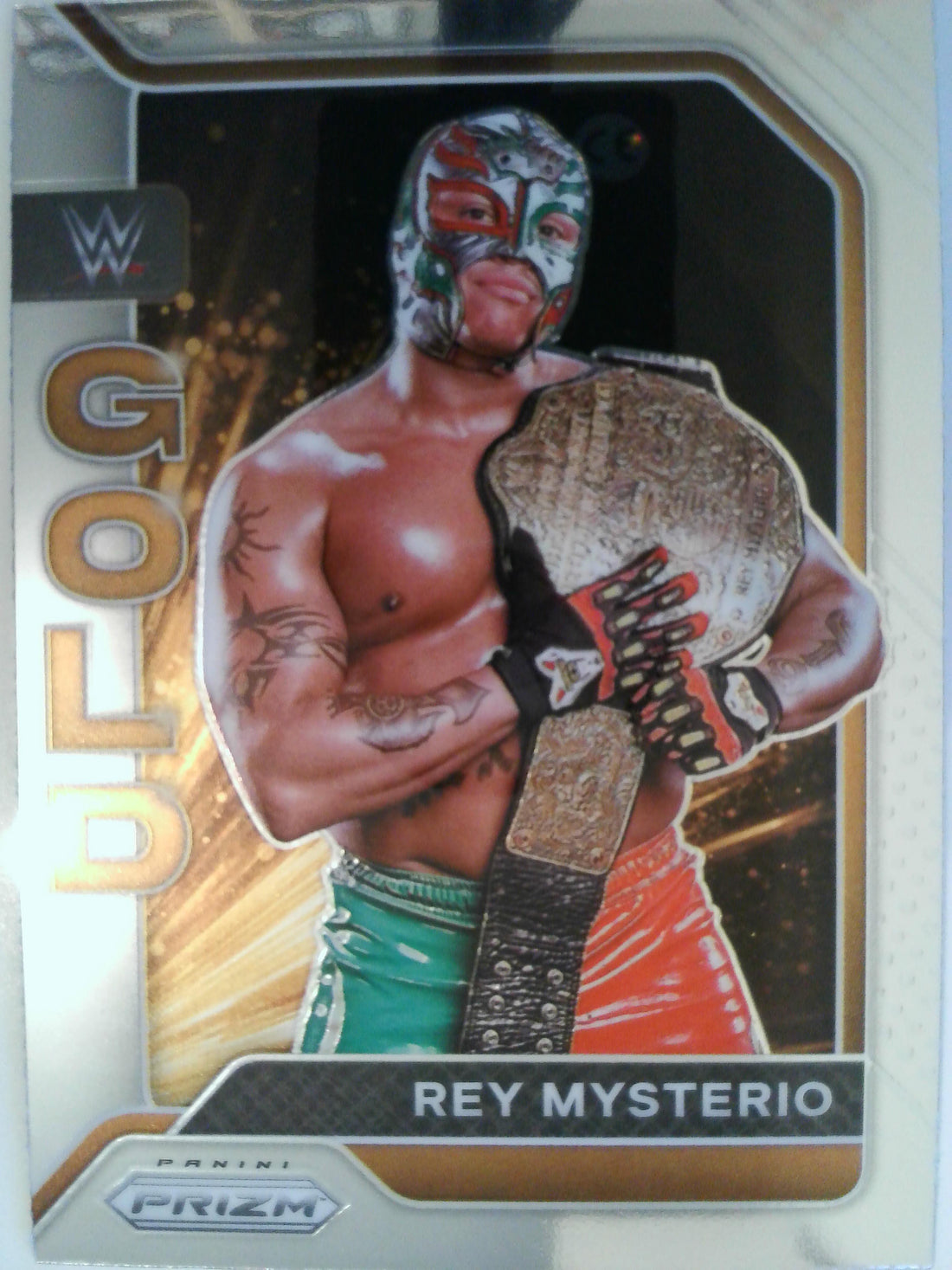 2022 Panini Prizm WWE Wrestling WWE Gold Rey Mysterio #7