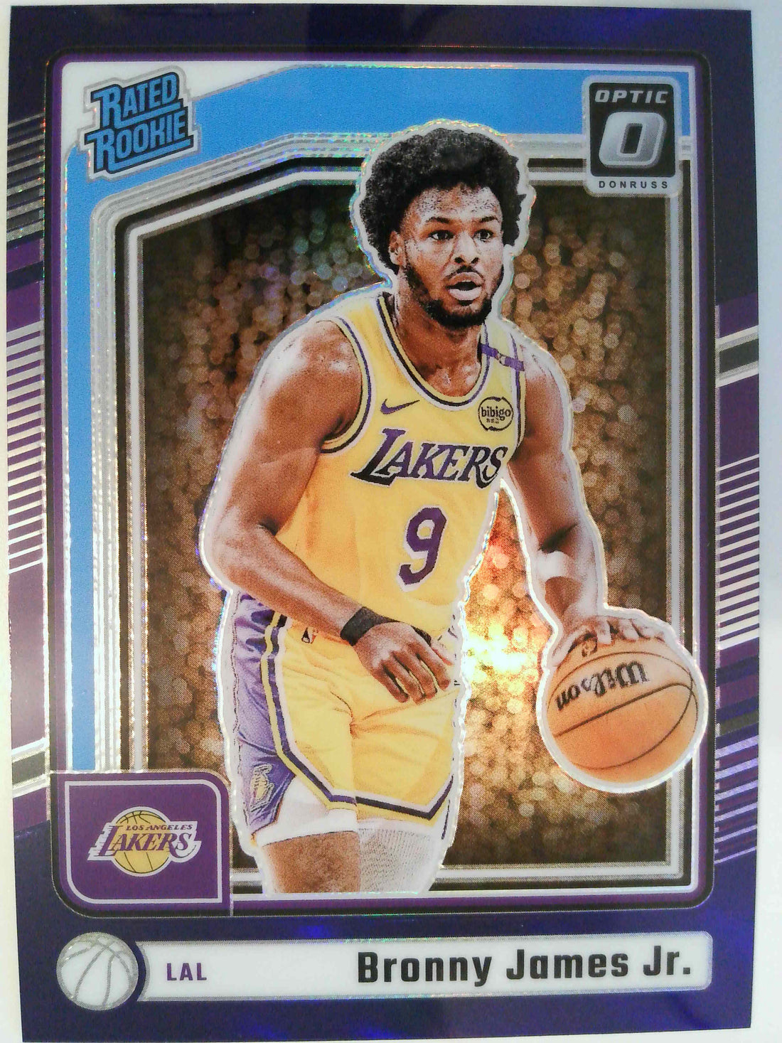 2024-25 Donruss Optic Basketball Purple Bronny James Jr. #282 Rookie