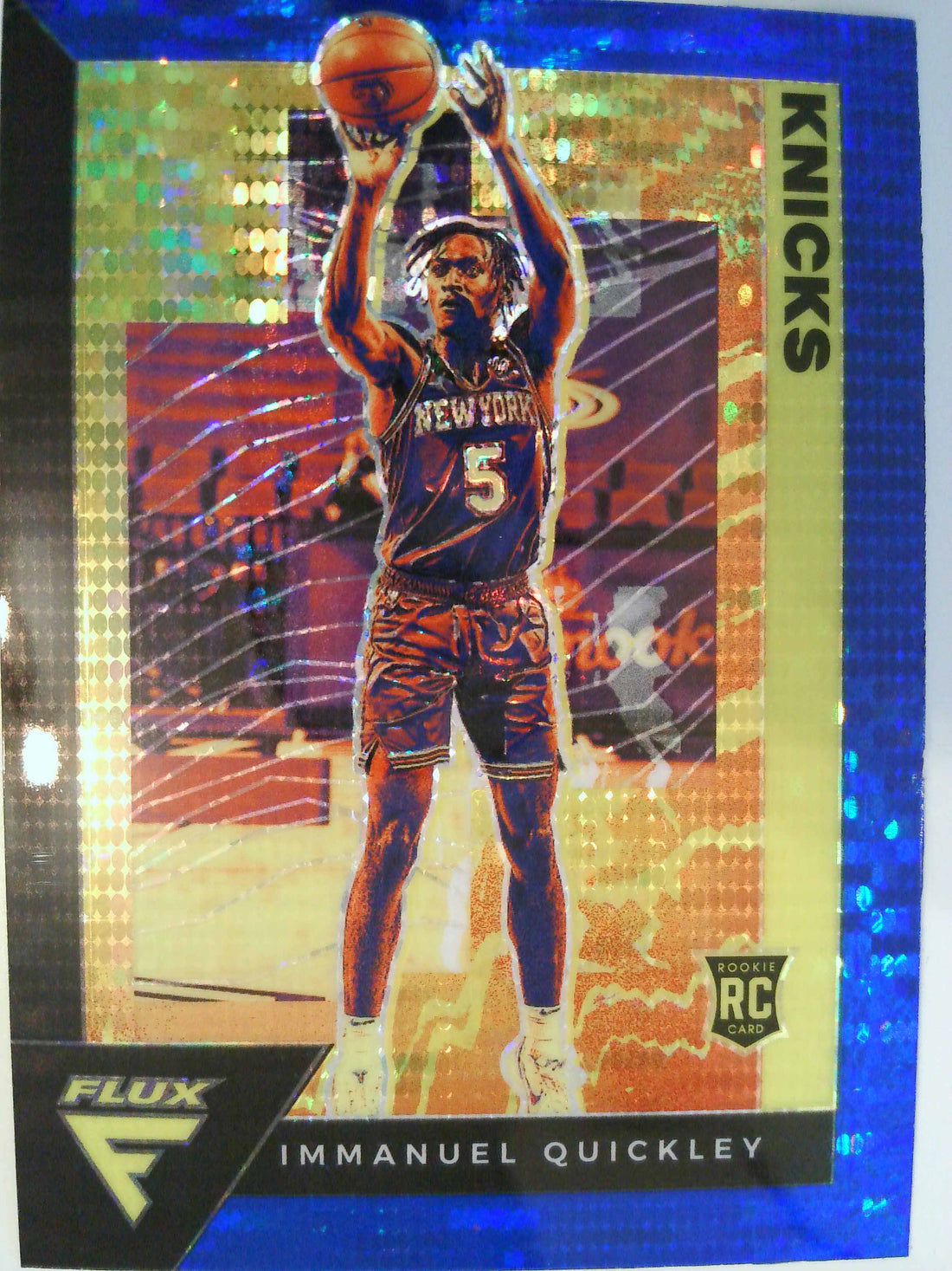 2020-21 Panini Flux Basketball Blue Pulsar Immanuel Quickley #205 Rookie