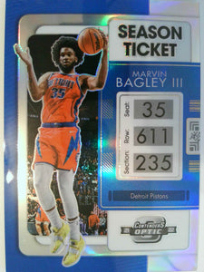 2021-22 Panini Contenders Optic Basketball Silver Marvin Bagley III #48