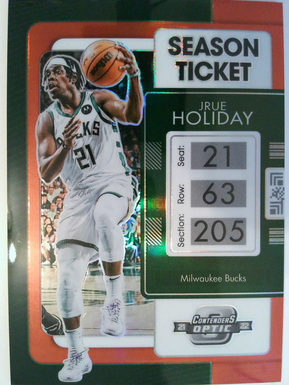 2021-22 Panini Contenders Optic Basketball Silver Jrue Holiday #54