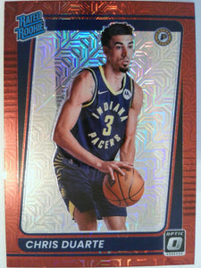 2021-22 Donruss Optic Basketball Red Pulsar Chris Duarte #173 Rookie