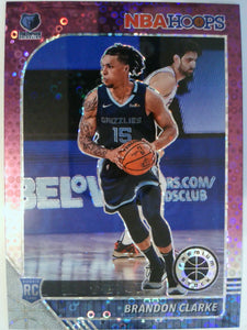 2019-20 Hoops Premium Stock Prizms Purple Disco Brandon Clarke #217 Rookie
