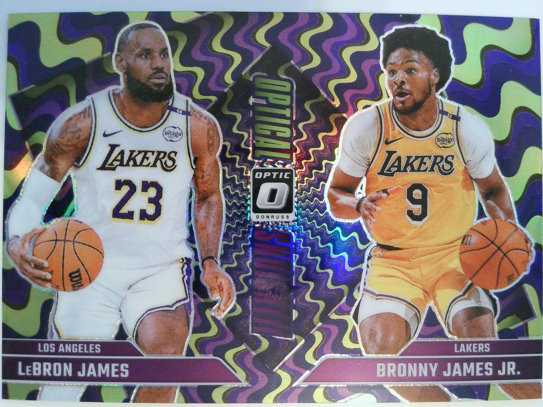 2024-25 Donruss Optic Optical Illusions Holo Bronny James Jr./LeBron James #2