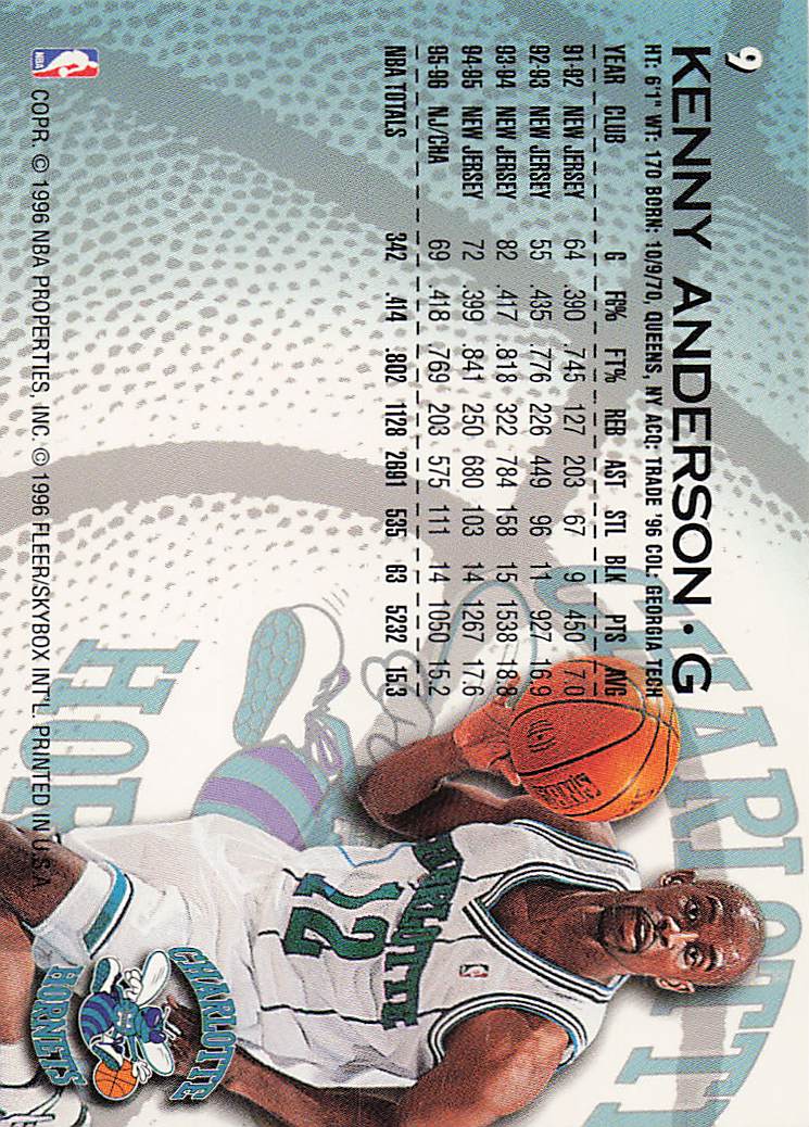 1996-97 Fleer European Basketball Kenny Anderson #9