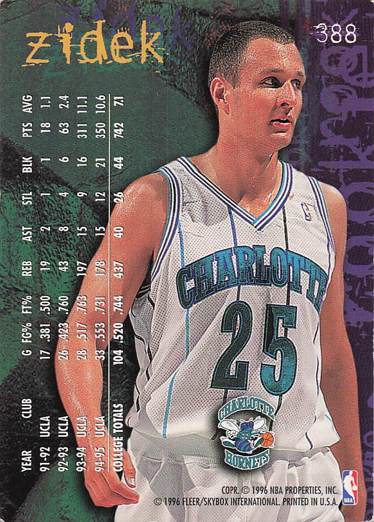 1995-96 Fleer European Basketball George Zidek #388 Rookie