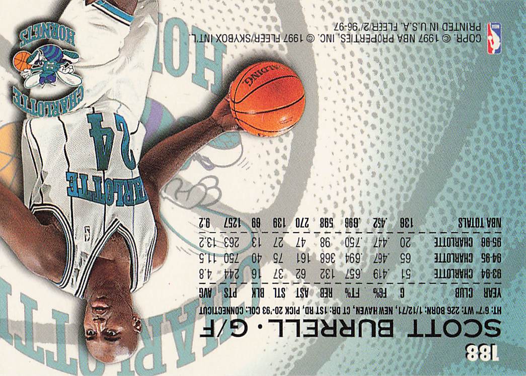 1996-97 Fleer Basketball Scott Burrell #158