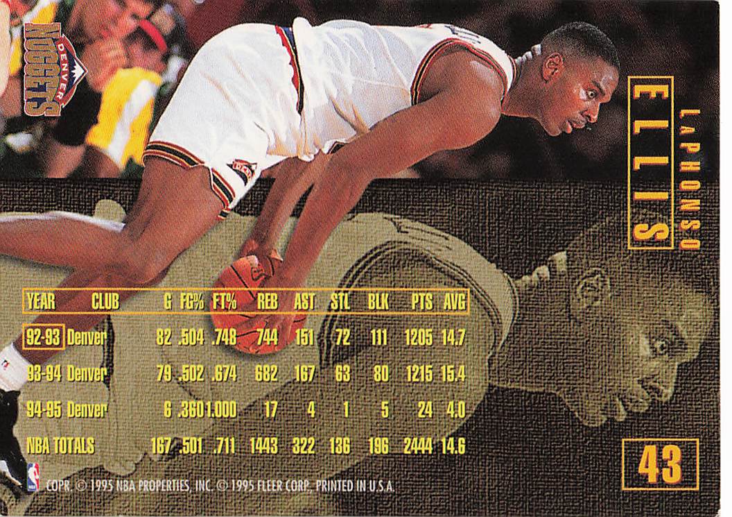 1995-96 Fleer European Basketball LaPhonso Ellis #43