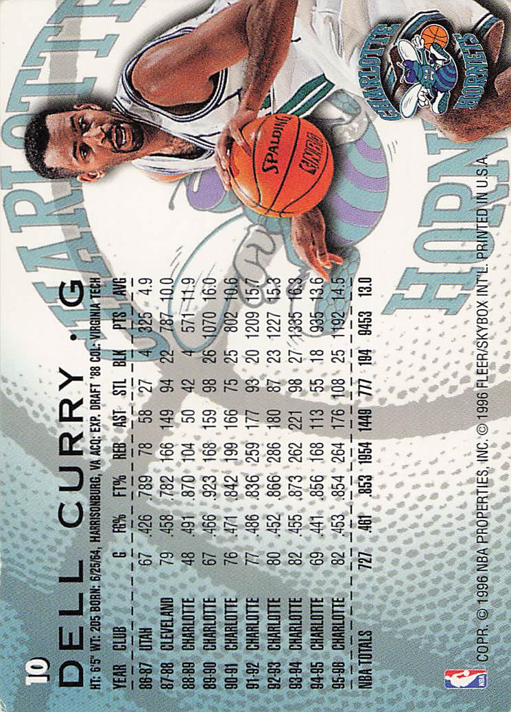 1996-97 Fleer Basketball Dell Curry #10
