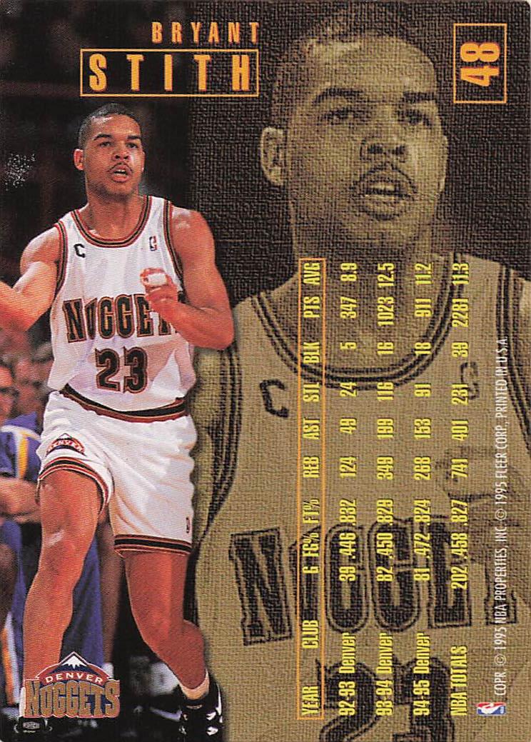 1995-96 Fleer European Basketball Bryant Stith #48
