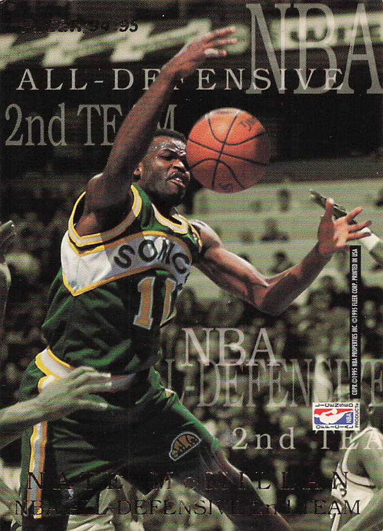 1994-95 Fleer European NBA All-Defensive Team Dennis Rodman / Nate McMillan #NNO