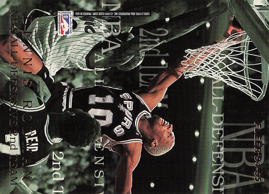 1994-95 Fleer European NBA All-Defensive Team Dennis Rodman / Nate McMillan #NNO
