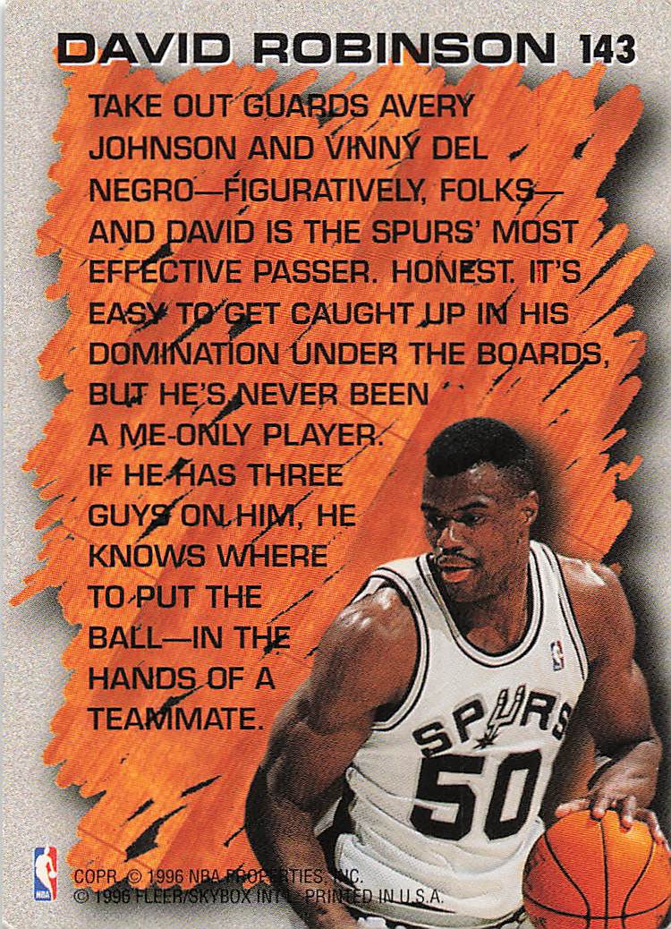 1996-97 Fleer European Basketball David Robinson #143