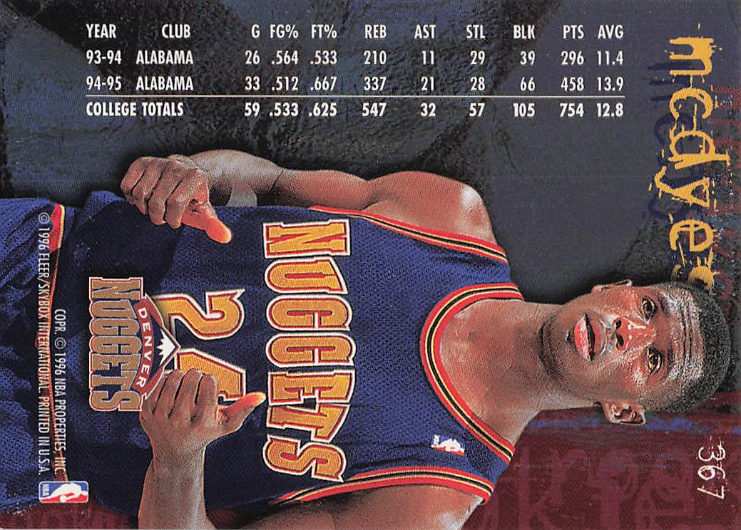 1995-96 Fleer Basketball Antonio McDyess #298 Rookie