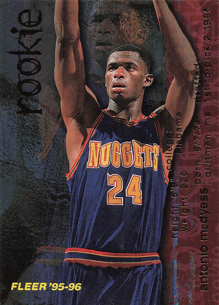 1995-96 Fleer Basketball Antonio McDyess #298 Rookie