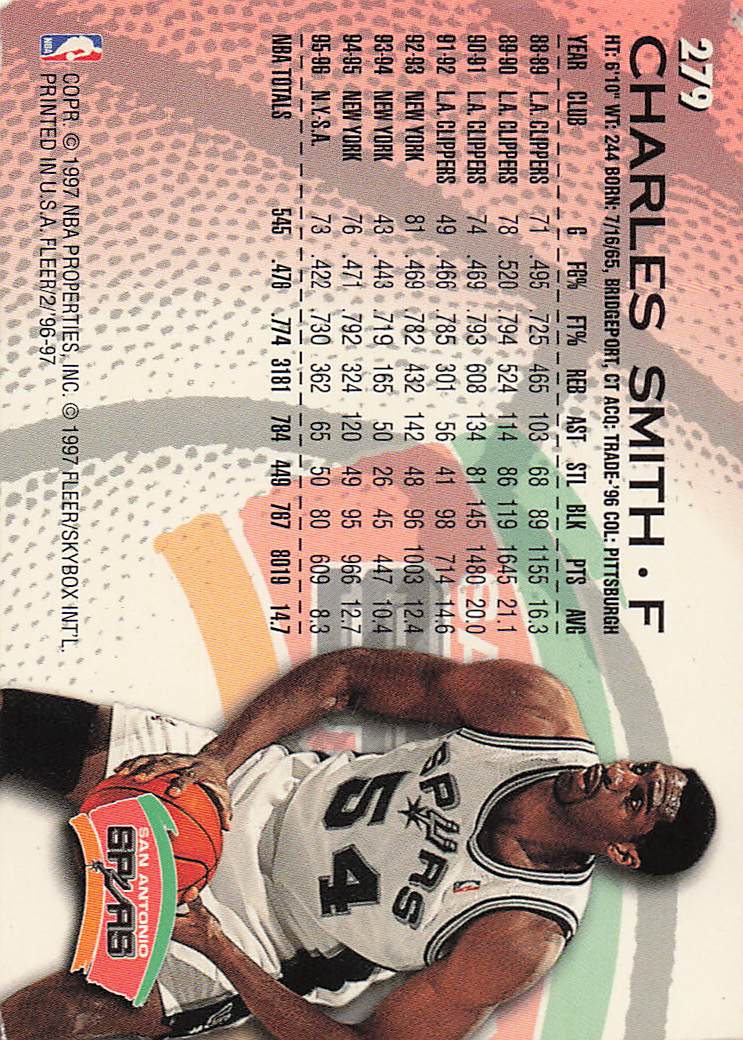1996-97 Fleer European Basketball Charles Smith #279