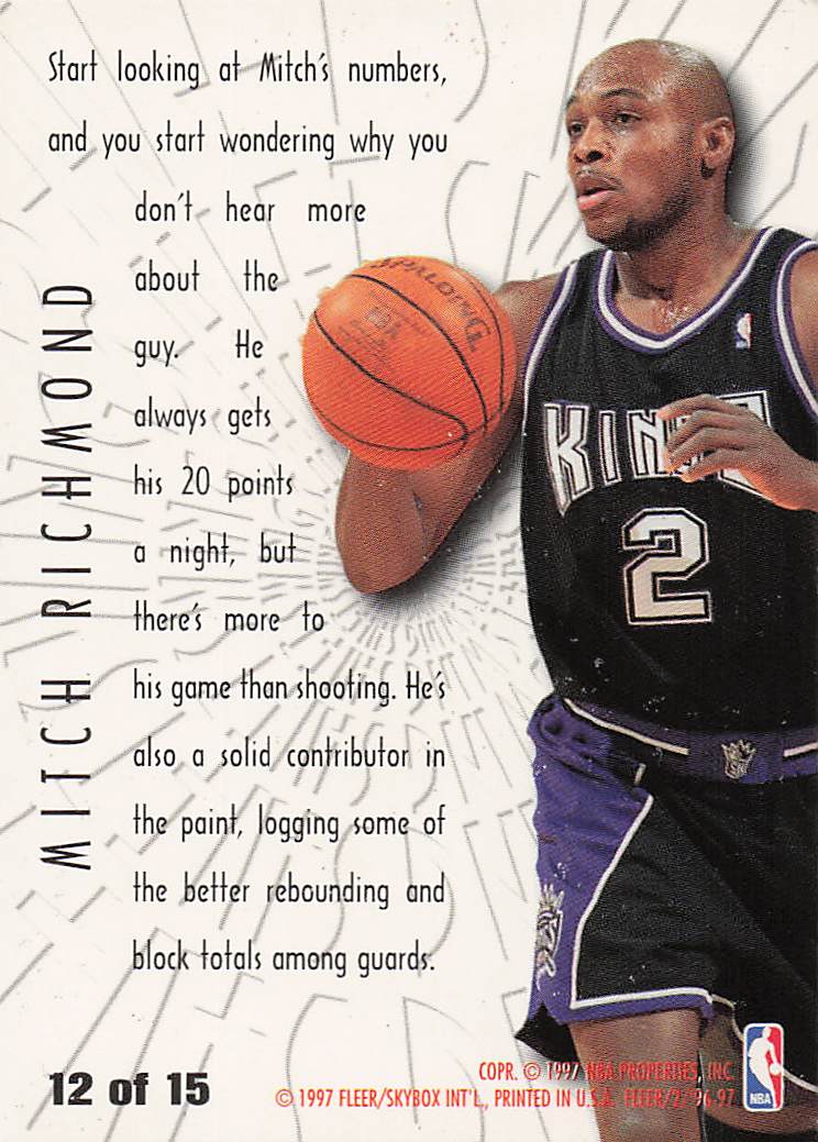 1996-97 Fleer European Basketball Swing Shift Mitch Richmond #12
