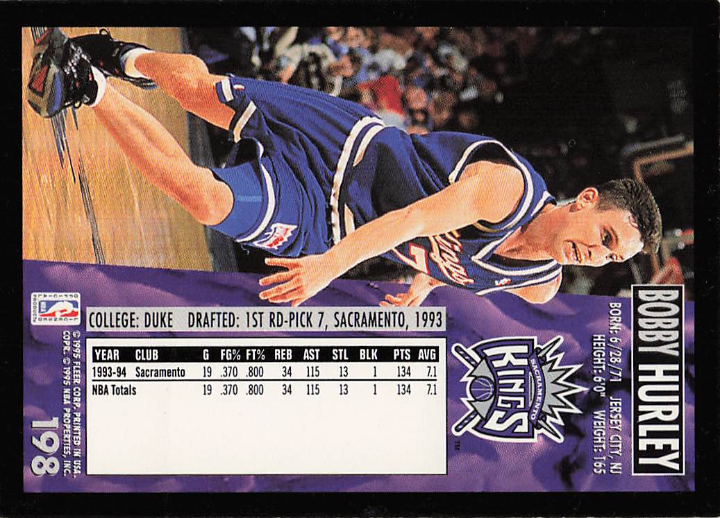 1994-95 Fleer European Basketball Bobby Hurley #198
