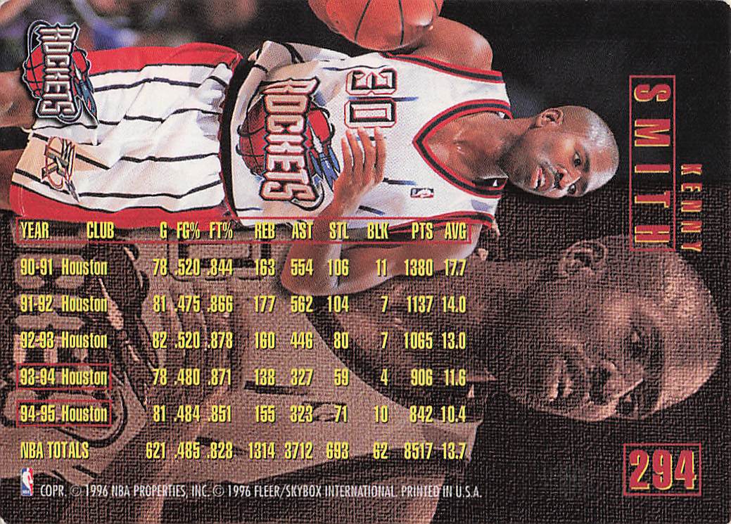 1995-96 Fleer European Basketball Kenny Smith #294
