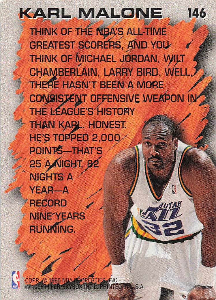 1996-97 Fleer Basketball Karl Malone #146
