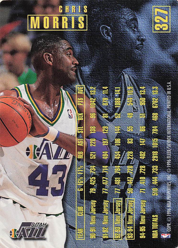 1995-96 Fleer Basketball Chris Morris #258