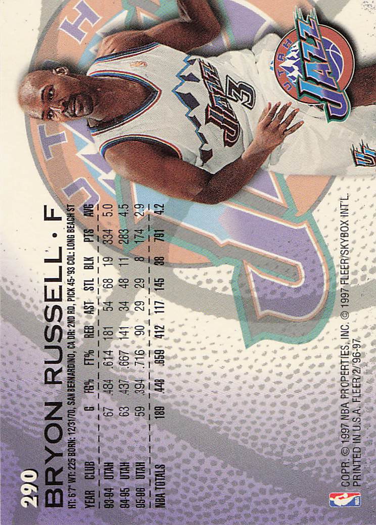 1996-97 Fleer European Basketball Bryon Russell #290