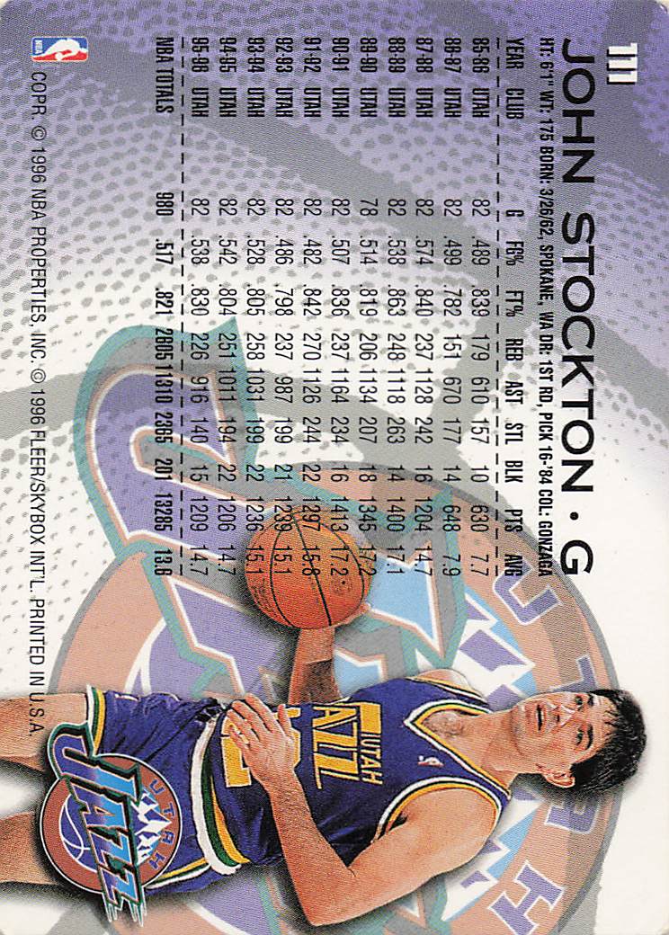 1996-97 Fleer European Basketball John Stockton #111