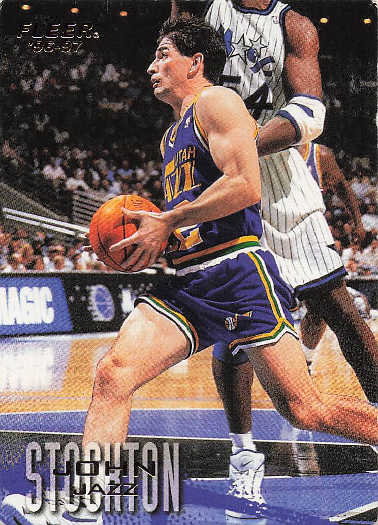 1996-97 Fleer European Basketball John Stockton #111