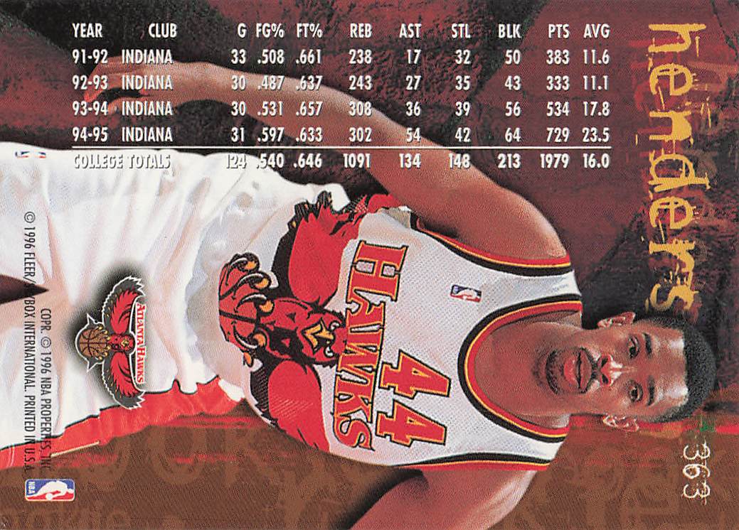 1995-96 Fleer Basketball Alan Henderson #294 Rookie